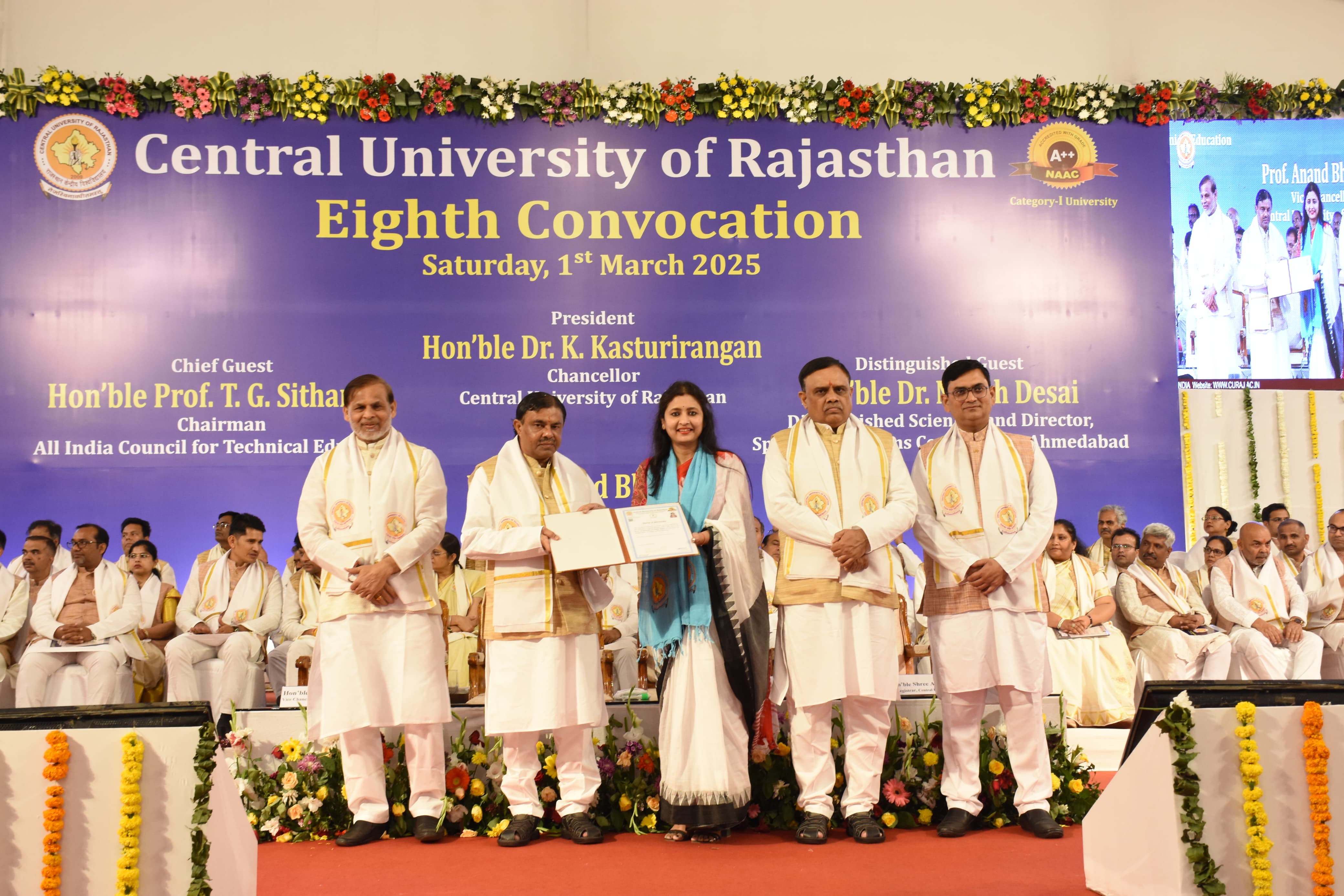 8th Convocation (01 March 2025) | Central University of Rajasthan